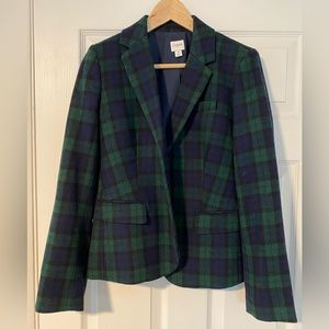 Plaid wool blazer
